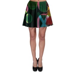 Abstract Color Texture Creative Skater Skirt by Uceng