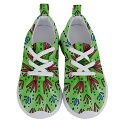 Flower Mandala Art Drawing Spring Background Running Shoes by Uceng