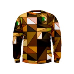 Abstract Experimental Geometric Shape Pattern Kids  Sweatshirt by Uceng