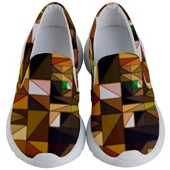 Abstract Experimental Geometric Shape Pattern Kids Lightweight Slip Ons