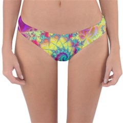 Fractal Spiral Abstract Background Vortex Yellow Reversible Hipster Bikini Bottoms by Uceng