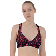 Watercolor Strawberry Sweetheart Sports Bra by SychEva