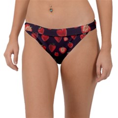 Watercolor Strawberry Band Bikini Bottoms by SychEva