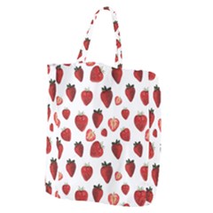 Strawberry Watercolor Giant Grocery Tote by SychEva