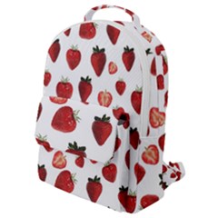 Strawberry Watercolor Flap Pocket Backpack (small) by SychEva