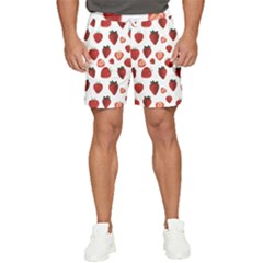 Strawberry Watercolor Men s Runner Shorts by SychEva