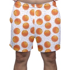 Orange Men s Shorts by SychEva