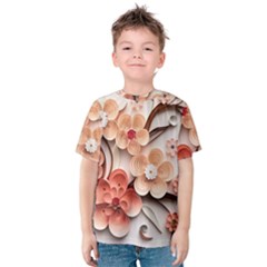 Sakura Flowers Flower Pink Blossom Spring Kids  Cotton Tee