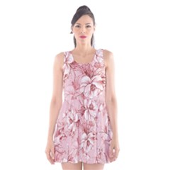 Flower Flowers Floral Flora Naturee Pink Pattern Scoop Neck Skater Dress