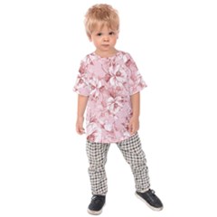 Flower Flowers Floral Flora Naturee Pink Pattern Kids  Raglan Tee