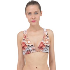 Sakura Flowers Flower Pink Blossom Spring Classic Banded Bikini Top