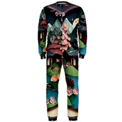 Japanese Garden Flowers Landscape Onepiece Jumpsuit (men) by danenraven