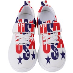 Usa Stars Fourth Of July Symbol America Usa Stars Women s Velcro Strap Shoes