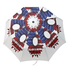 Us Flag Flower Sunshine Flag America Usa Folding Umbrellas by Wegoenart