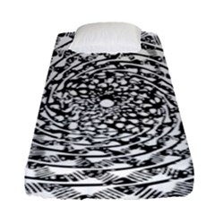 Illusions Abstract Black And White Patterns Swirls Fitted Sheet (single Size) by Wegoenart