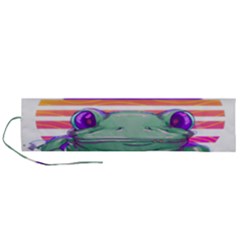 Frog Animal Sun Amphibian Figure Digital Art Roll Up Canvas Pencil Holder (l) by Wegoenart