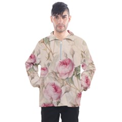 Roses-58 Men s Half Zip Pullover by nateshop