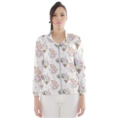 Roses-white Women s Windbreaker by nateshop