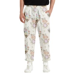 Roses-white Men s Elastic Waist Pants