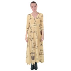 Coffee-56 Button Up Maxi Dress