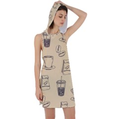 Coffee-56 Racer Back Hoodie Dress by nateshop