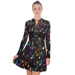 Fabric-65 Long Sleeve Panel Dress by nateshop