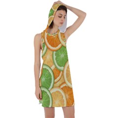 Fruits-orange Racer Back Hoodie Dress