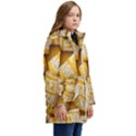 Yellow-cups Kid s Hooded Longline Puffer Jacket View2