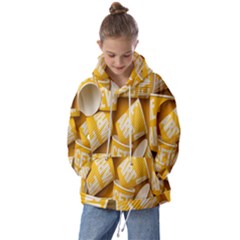 Yellow-cups Kids  Oversized Hoodie