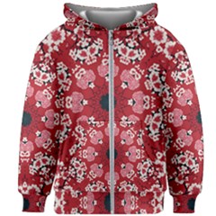 Traditional Cherry Blossom  Kids  Zipper Hoodie Without Drawstring