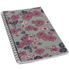 Traditional Cherry Blossom On A Gray Background 5 5  X 8 5  Notebook by Kiyoshi88