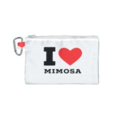 I Love Mimosa Canvas Cosmetic Bag (small)