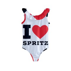 I Love Spritz Kids  Frill Swimsuit by ilovewhateva