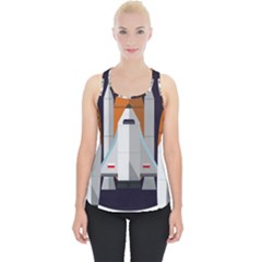 Rocket Space Universe Spaceship Piece Up Tank Top by Salman4z