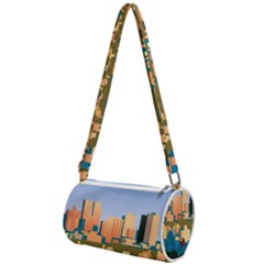 City Buildings Urban Dawn Mini Cylinder Bag by Salman4z