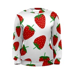 Seamless Pattern Fresh Strawberry Women s Sweatshirt by Salman4z