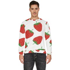 Seamless Pattern Fresh Strawberry Men s Fleece Sweatshirt by Salman4z