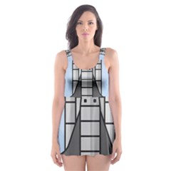 Rocket Shuttle Spaceship Science Skater Dress Swimsuit by Salman4z