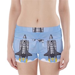 Rocket Shuttle Spaceship Science Boyleg Bikini Wrap Bottoms by Salman4z