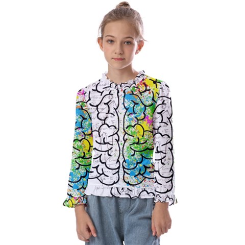 Brain Mind Psychology Idea Drawing Kids  Frill Detail Tee by Salman4z