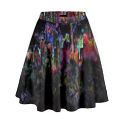 Grunge Paint Splatter Splash Ink High Waist Skirt