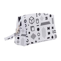 Pattern Hipster Abstract Form Geometric Line Variety Shapes Polkadots Fashion Style Seamless Wristlet Pouch Bag (medium) by Salman4z