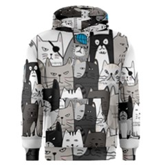 Cute Cat Hand Drawn Cartoon Style Men s Core Hoodie