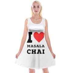 I Love Masala Chai Reversible Velvet Sleeveless Dress