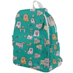 Seamless-pattern-cute-cat-cartoon-with-hand-drawn-style Top Flap Backpack by Salman4z