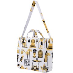 Egypt-symbols-decorative-icons-set Square Shoulder Tote Bag by Salman4z