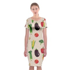 Vegetables Classic Short Sleeve Midi Dress by SychEva