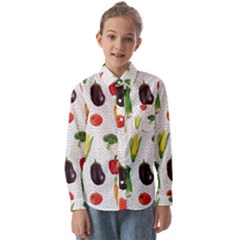 Vegetable Kids  Long Sleeve Shirt by SychEva