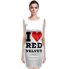 I Love Red Velvet Sleeveless Velvet Midi Dress by ilovewhateva