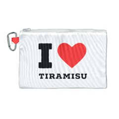 I Love Tiramisu Canvas Cosmetic Bag (large)